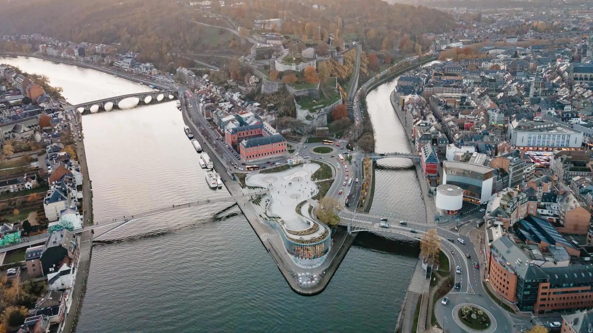 Vue de Namur près de l'atelier WOAW Design