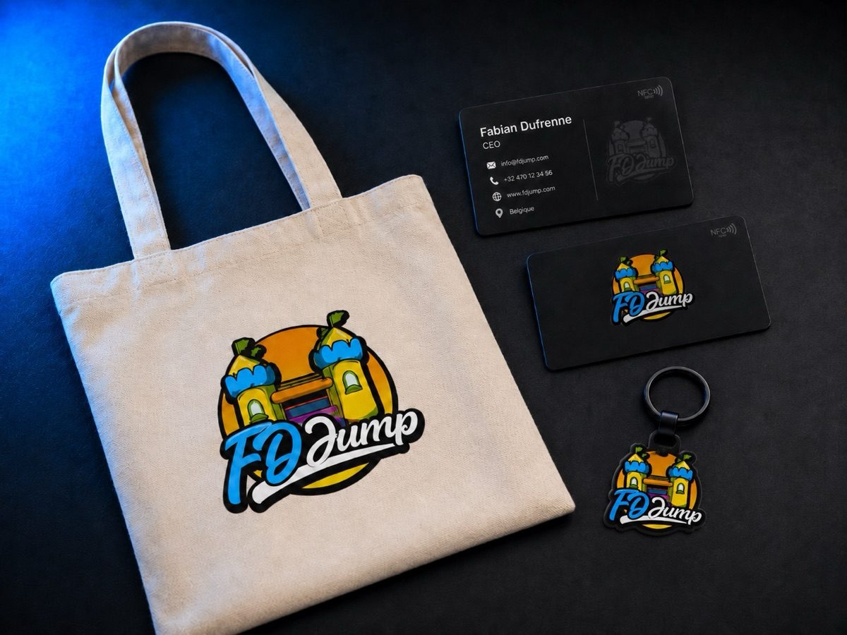Pack merchandising FD Jump tote bag sérigraphié carte NFC porte-clé — WOAW Studio
